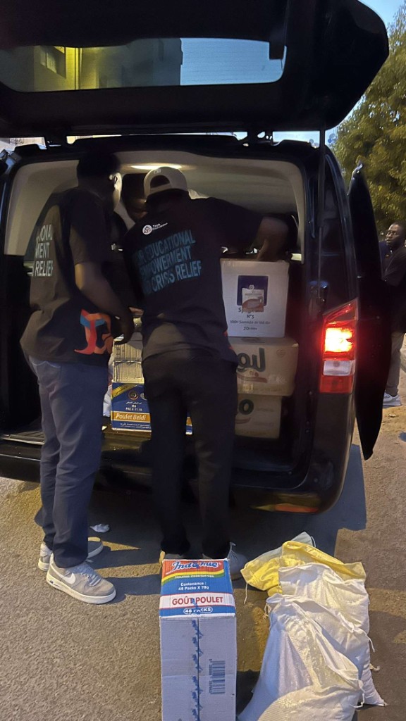 Tayb Foundation Morocco outreach — Foundation volunteers packing essential food supplies
